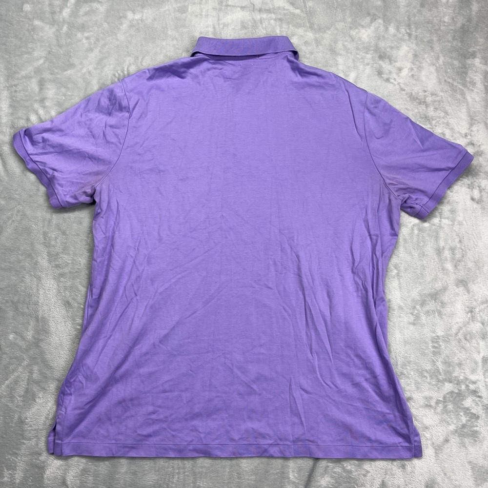 Polo Ralph‎ Lauren Polo Shirt Mens XL Purple Classic Fit Flesh Pony Logo Popover - Picture 2 of 6